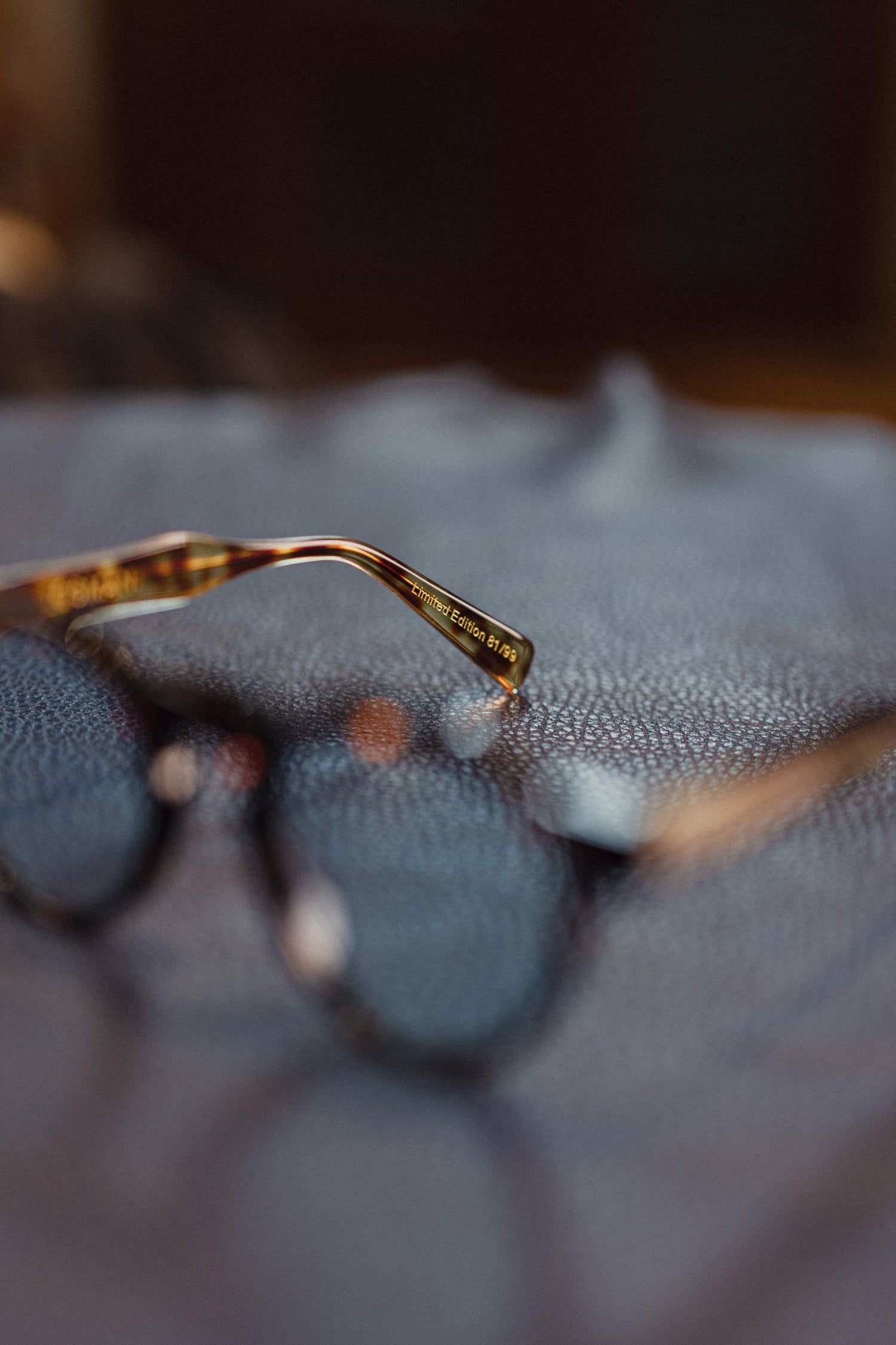 Osman Abdul Razak menswear MMXXIV crown panto sunglasses crafted in tortoise frame with smoked blue lenses
