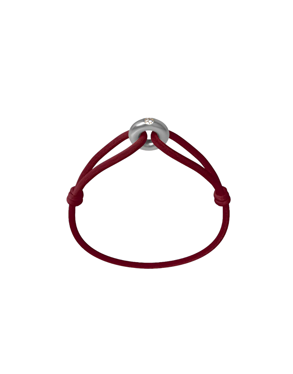 Silver soho diamond cord bracelet