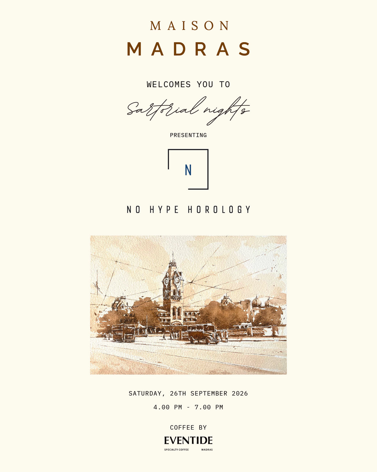 Sartorial Night | No Hype Horology X Eventide
