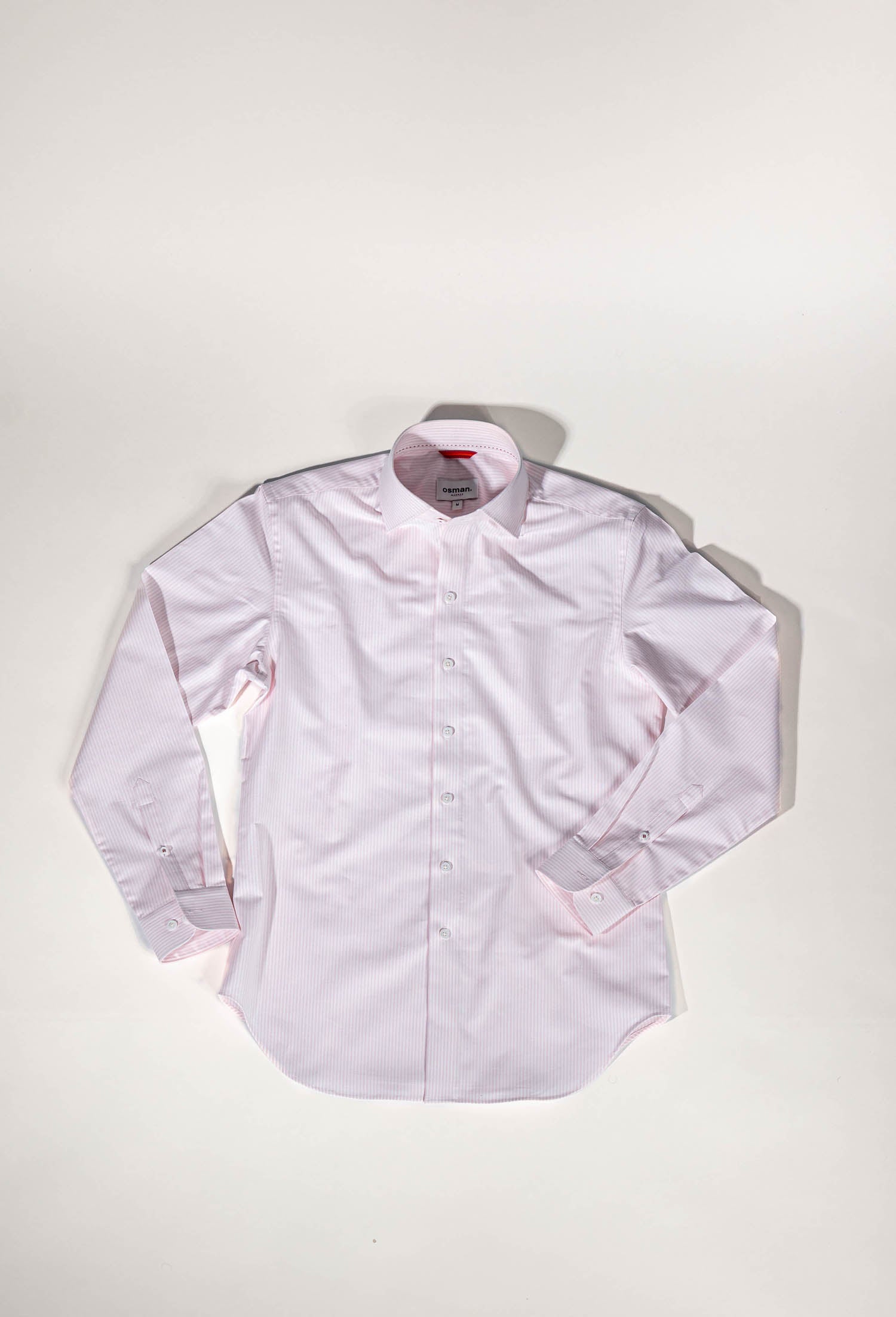 Osman Abdul Razak menswear Pink Stripe Classic Shirt with tonal balance and refined tailoring