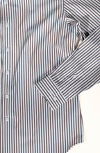 Refined menswear by Osman Abdul Razak – earthy brown striped shirt for timeless dressing with a twist