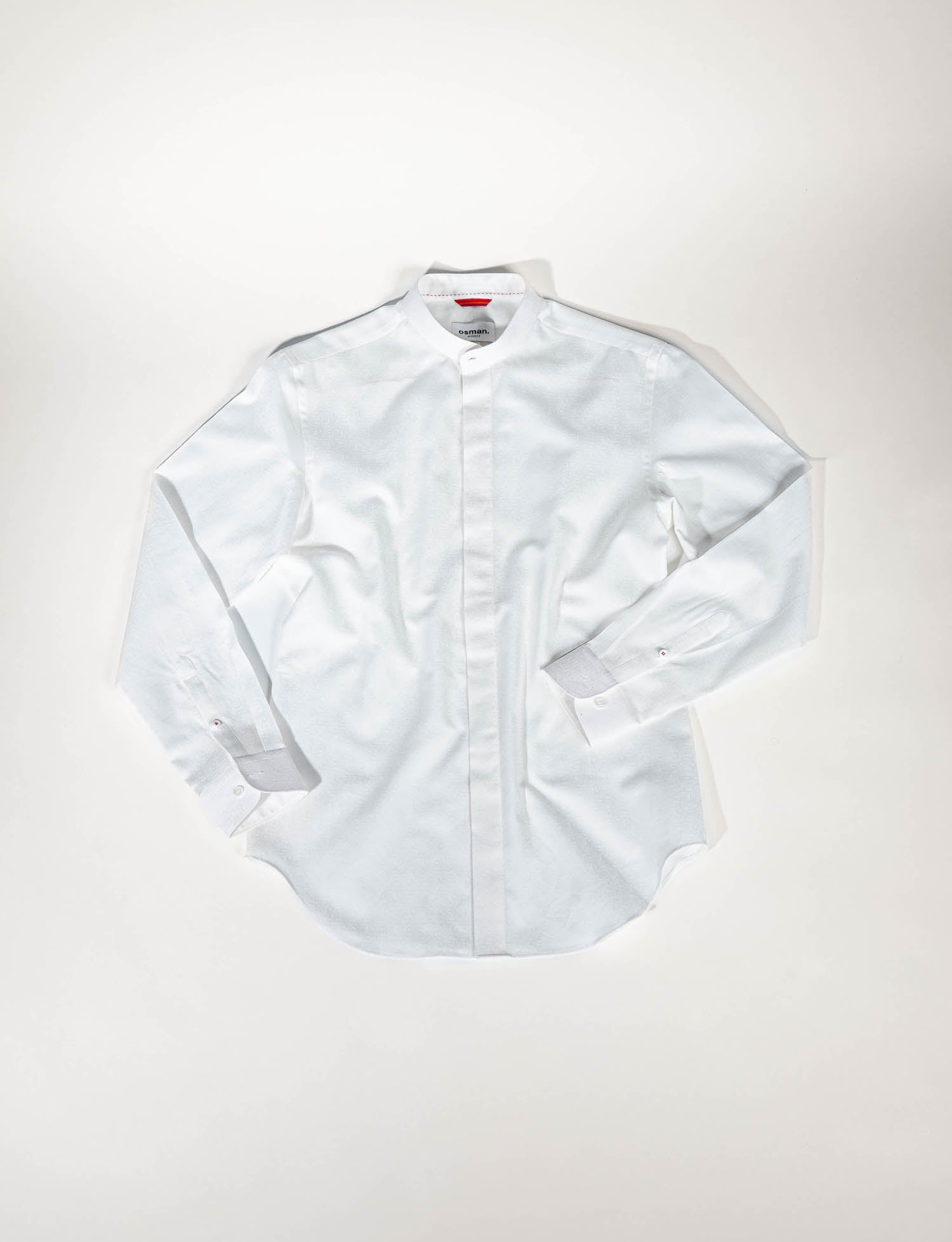 Osman Abdul Razak menswear – Ivory Gala Dress Shirt with concealed placket and refined gala collar