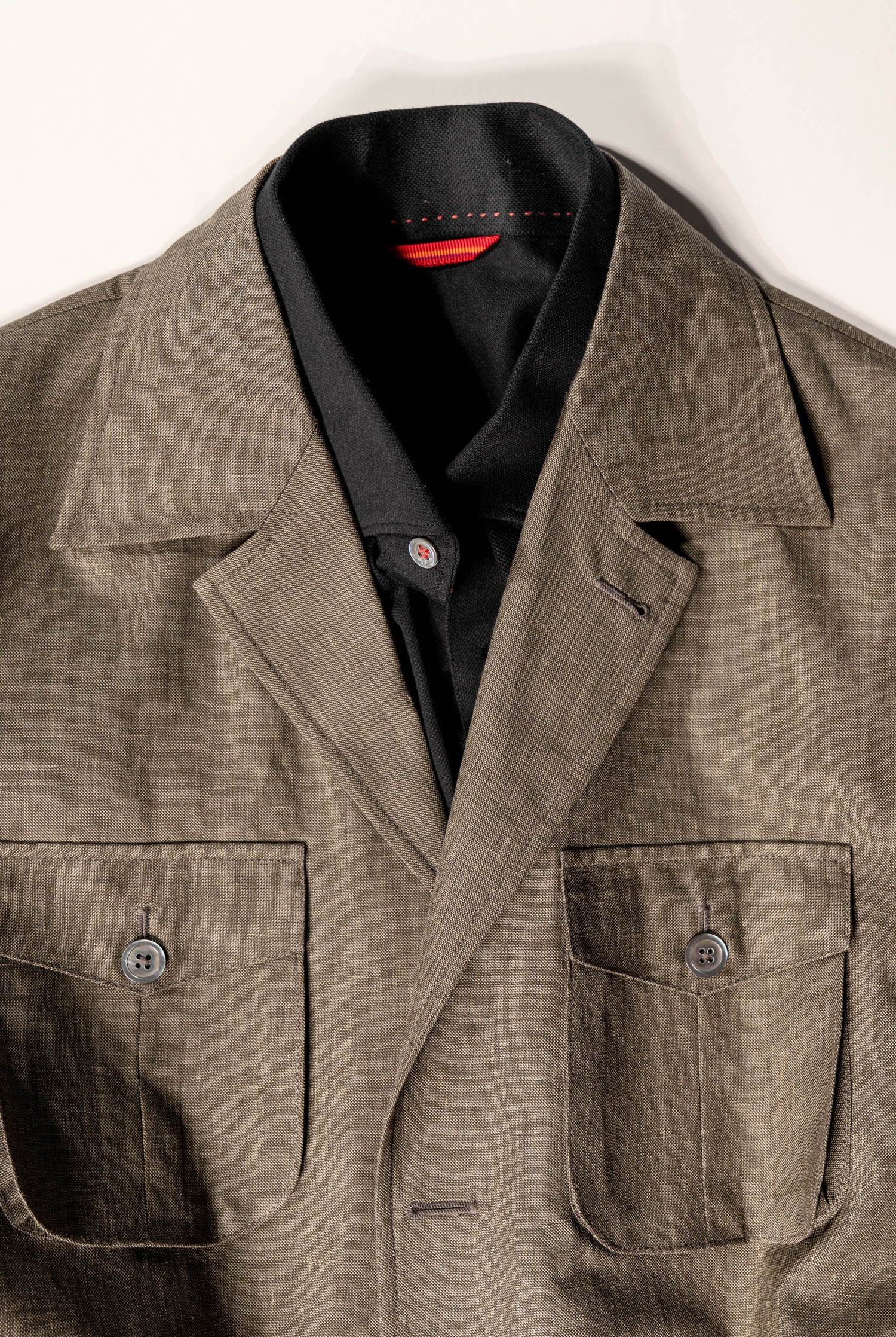 Refined menswear by Osman Abdul Razak Sahariana jacket in storm system fabric for travel and durability