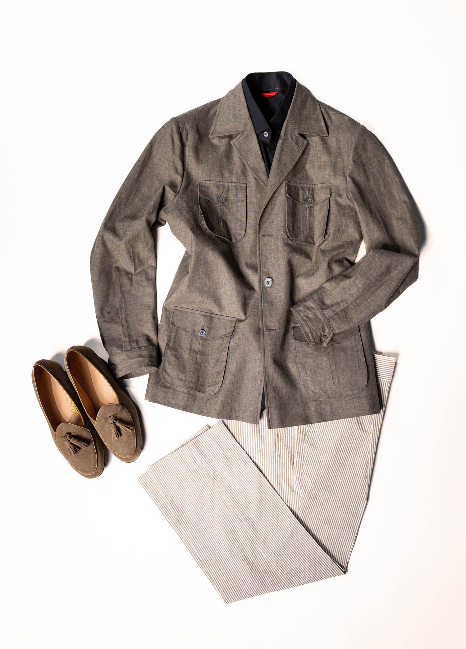 Tailored menswear by Osman Abdul Razak Sahariana jacket balancing utility and quiet romance
