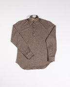 Dress Shirt - Brown Knit Half Placket