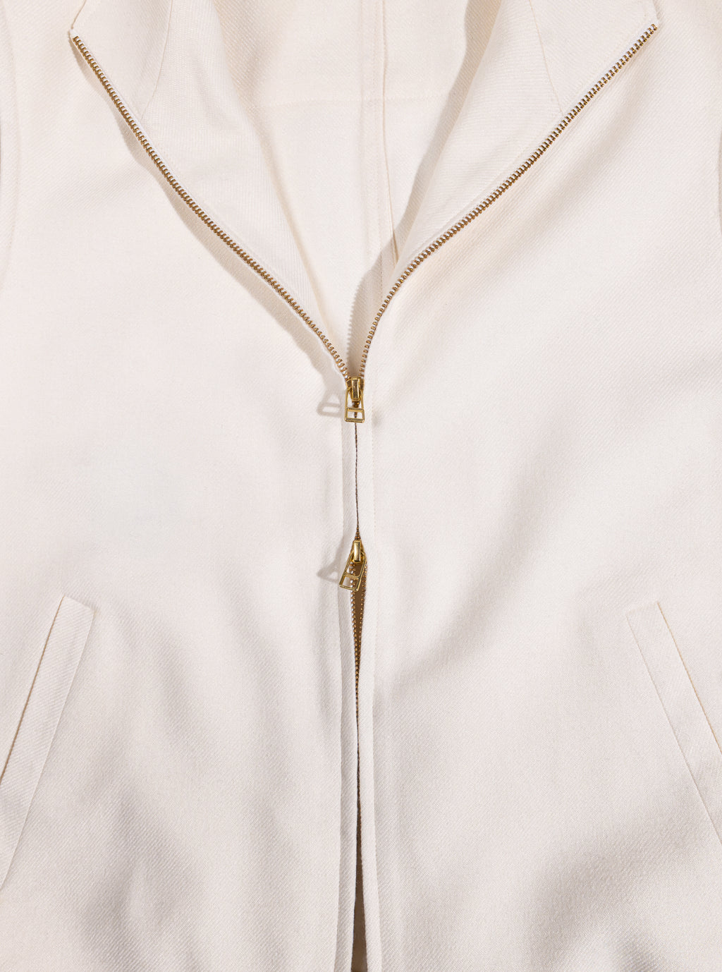 Zipper Gilet - White