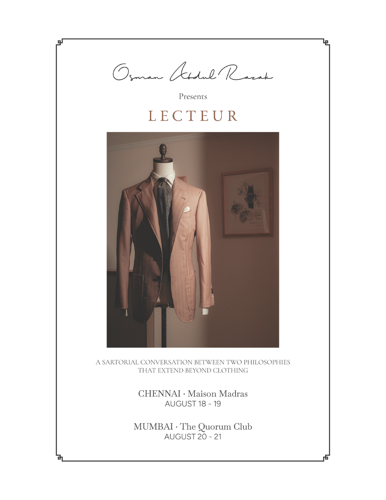 The Q Bespoke Tour | Featuring Lecteur | Mumbai