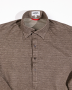 Dress Shirt - Brown Knit Half Placket