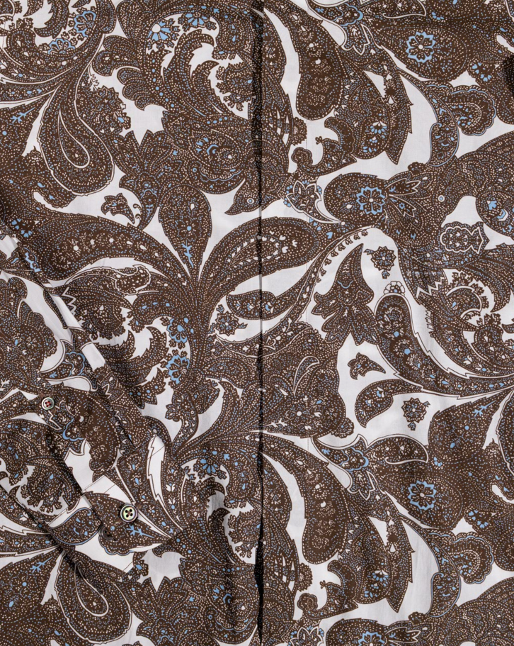 Dress Shirt - Brown Print