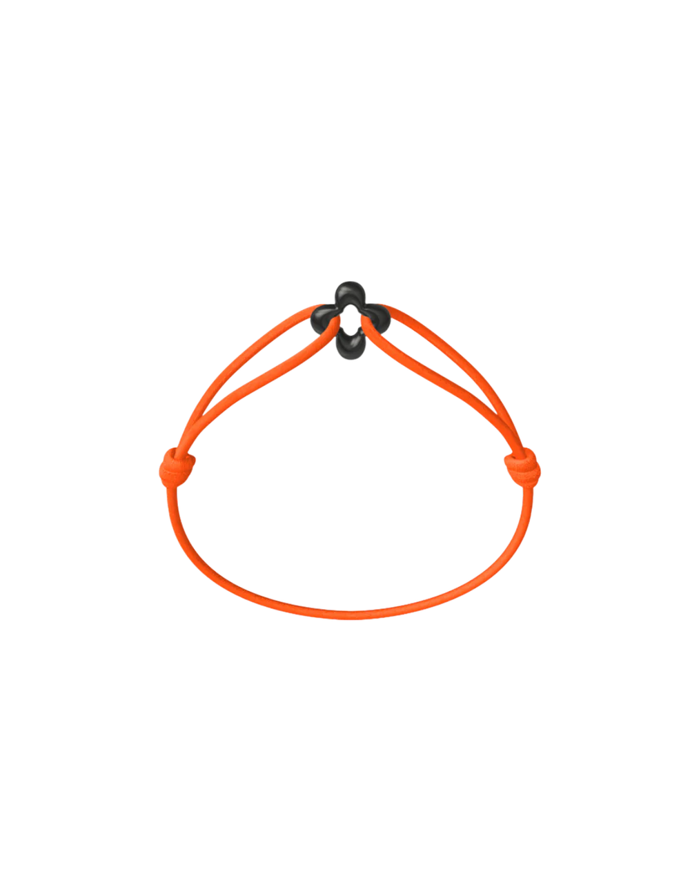 Mini black clover cord bracelet