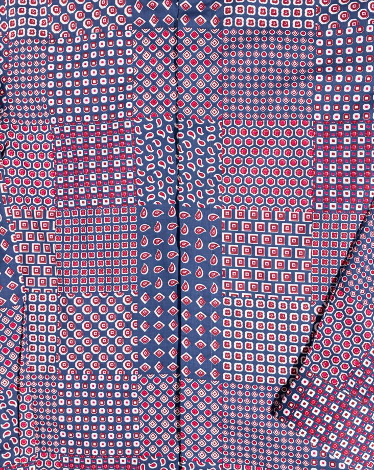 Dress Shirt - Navy Print