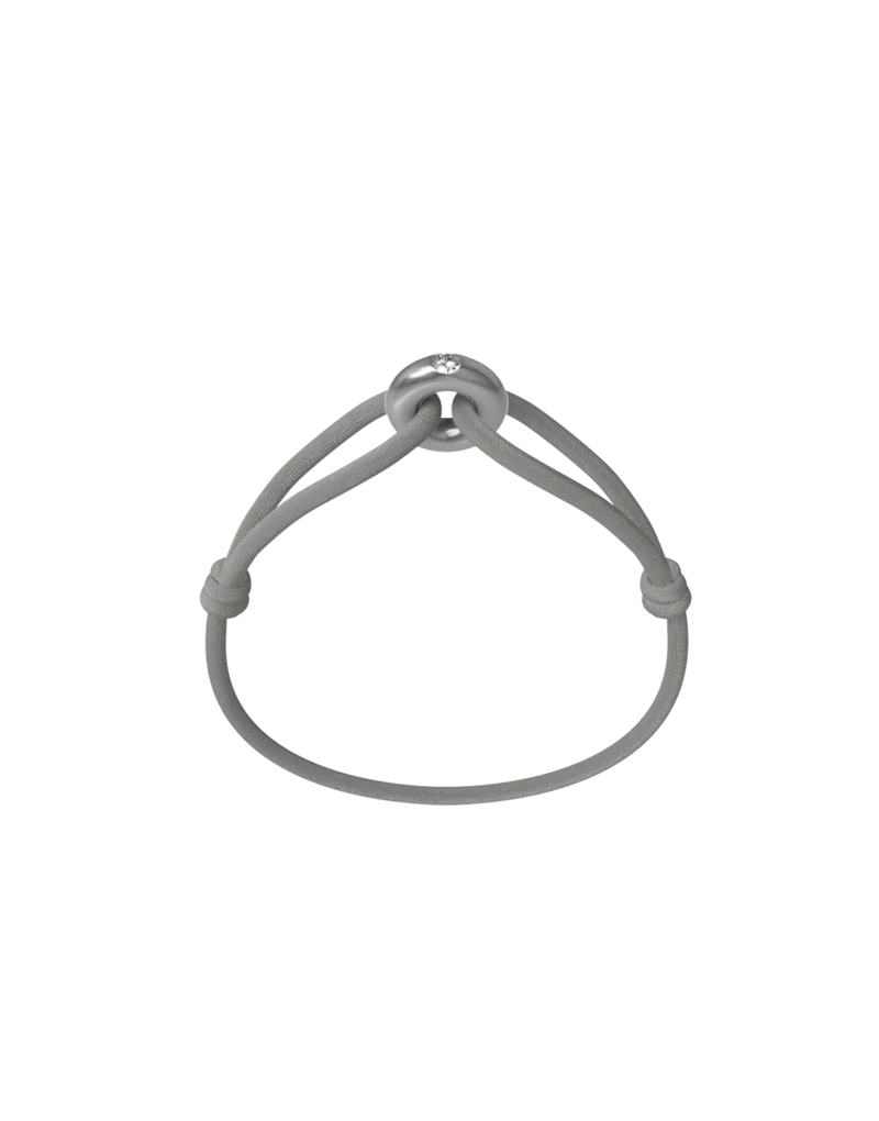 Silver soho diamond cord bracelet