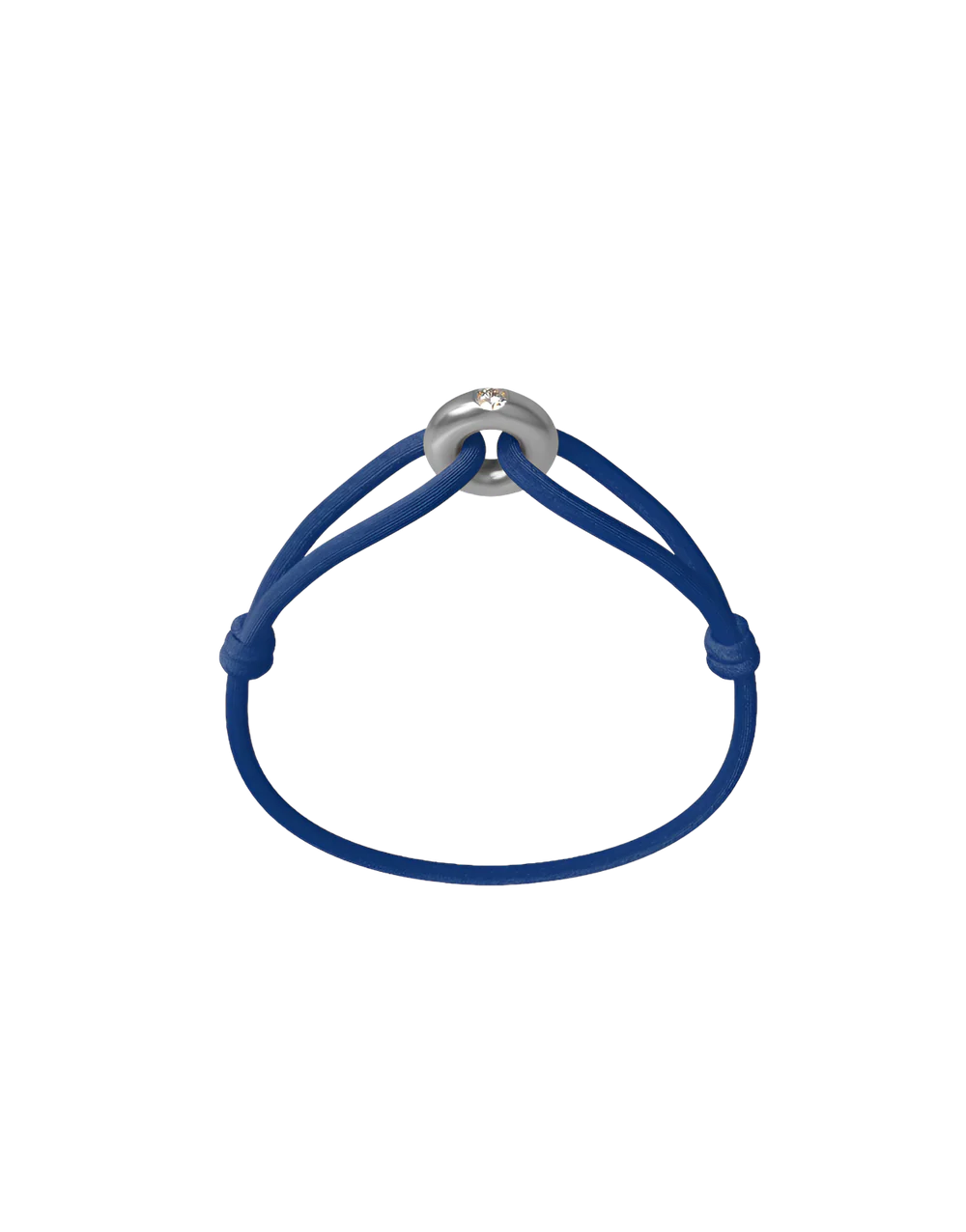 Silver soho diamond cord bracelet